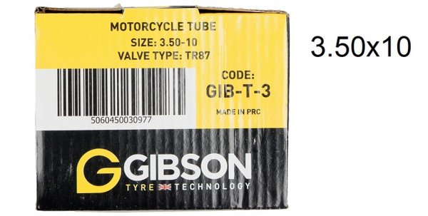 Gibson Schlauch standard, Zoll: 10, Regular 1,3mm, Ventil TR87, 3.50-10